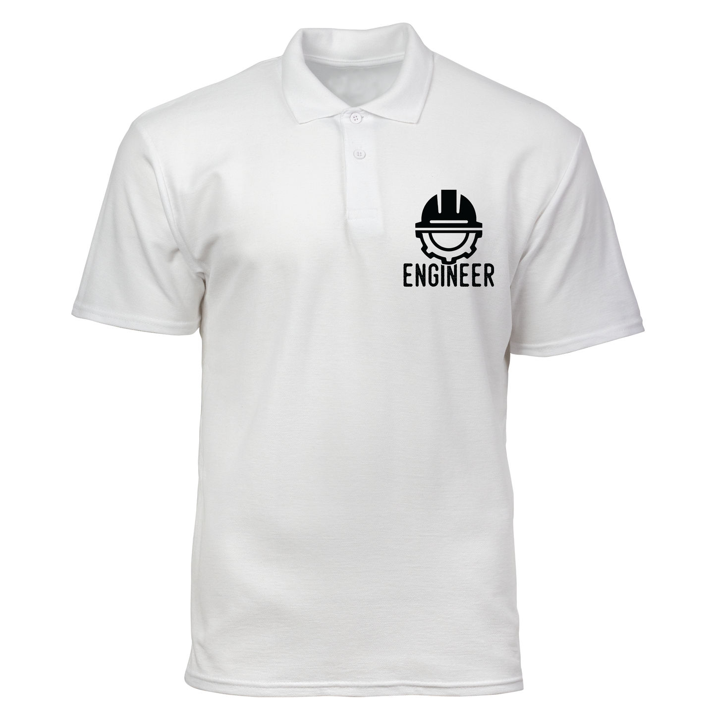 Cotton Polo Shirt: Engineer Title Badge Pocket