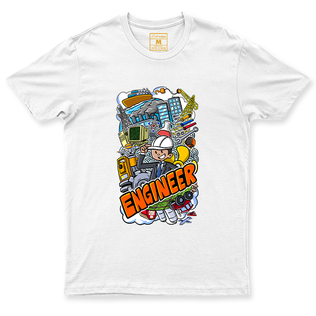 Drifit Shirt: Engineer Cartoon Portrait