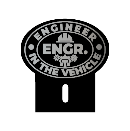 Acrylic Car Emblem: Engineer