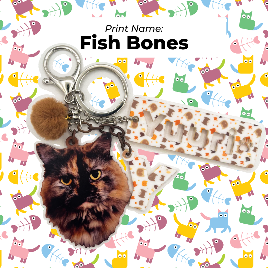 Acrylic Pet Bag Charm: Cat Pompom Set