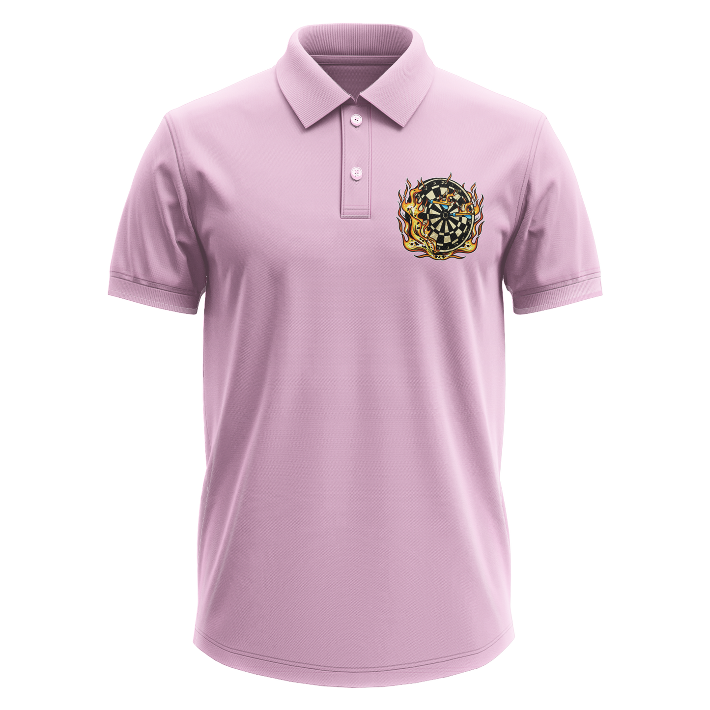 Drifit Polo Shirt: Flaming Darts (Front Only)