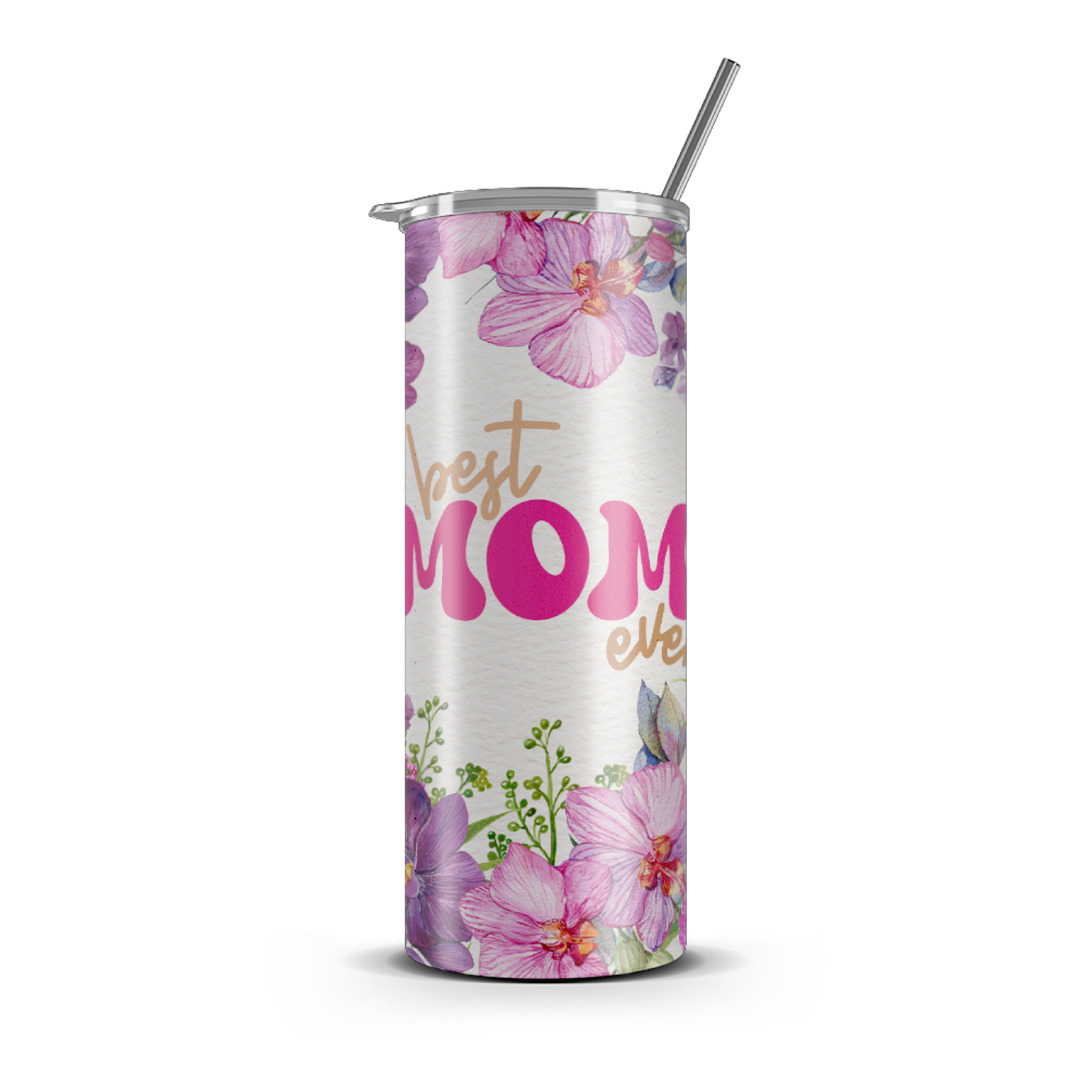 20oz. Slim Tumbler: Floral Mom
