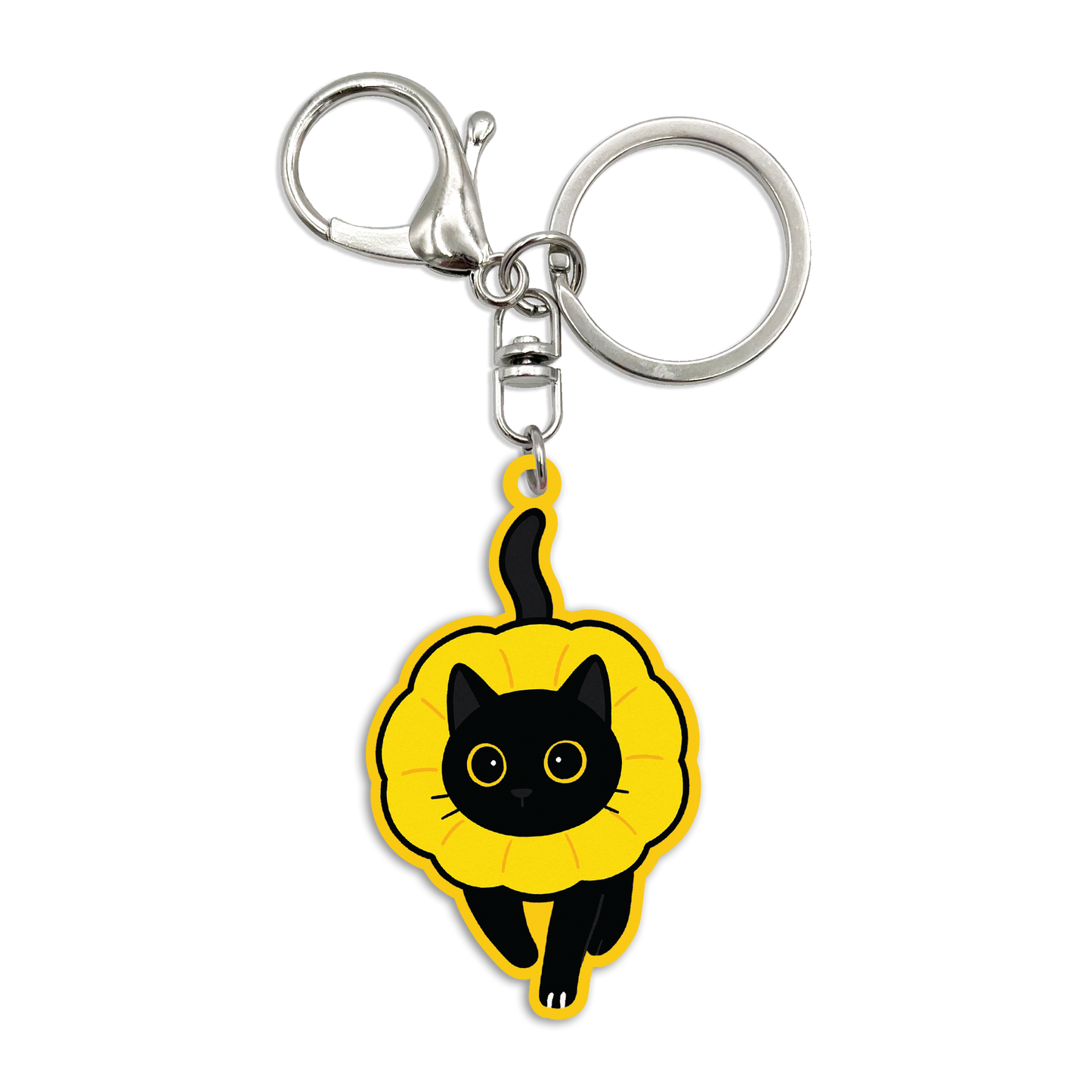 Acrylic Bag Charm: Flower Neko