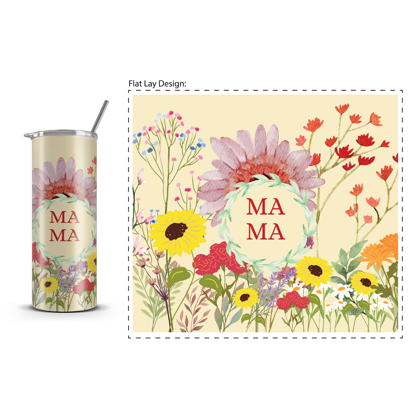 20oz. Slim Tumbler: Garden Mama