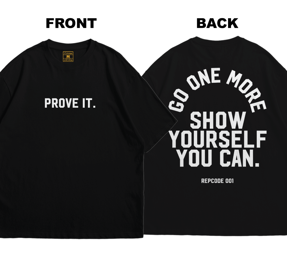 Premium Oversized Cotton Shirt: Go One More (Front and Back)