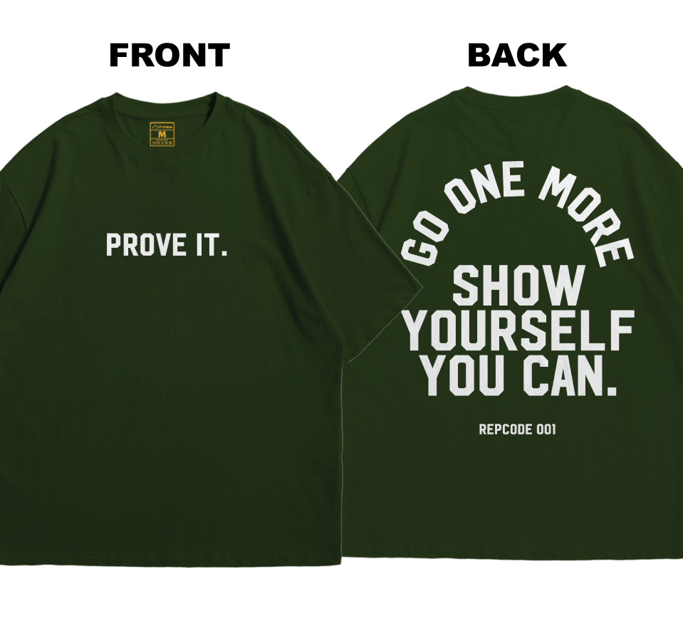 Premium Oversized Cotton Shirt: Go One More (Front and Back)