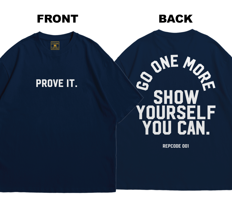 Premium Oversized Cotton Shirt: Go One More (Front and Back)