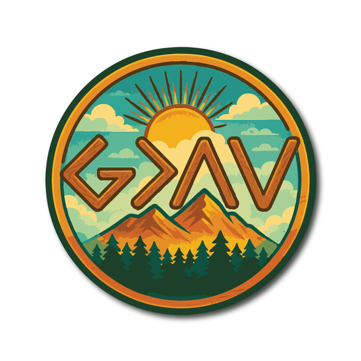 Acrylic Vehicle Badge: God is Greater