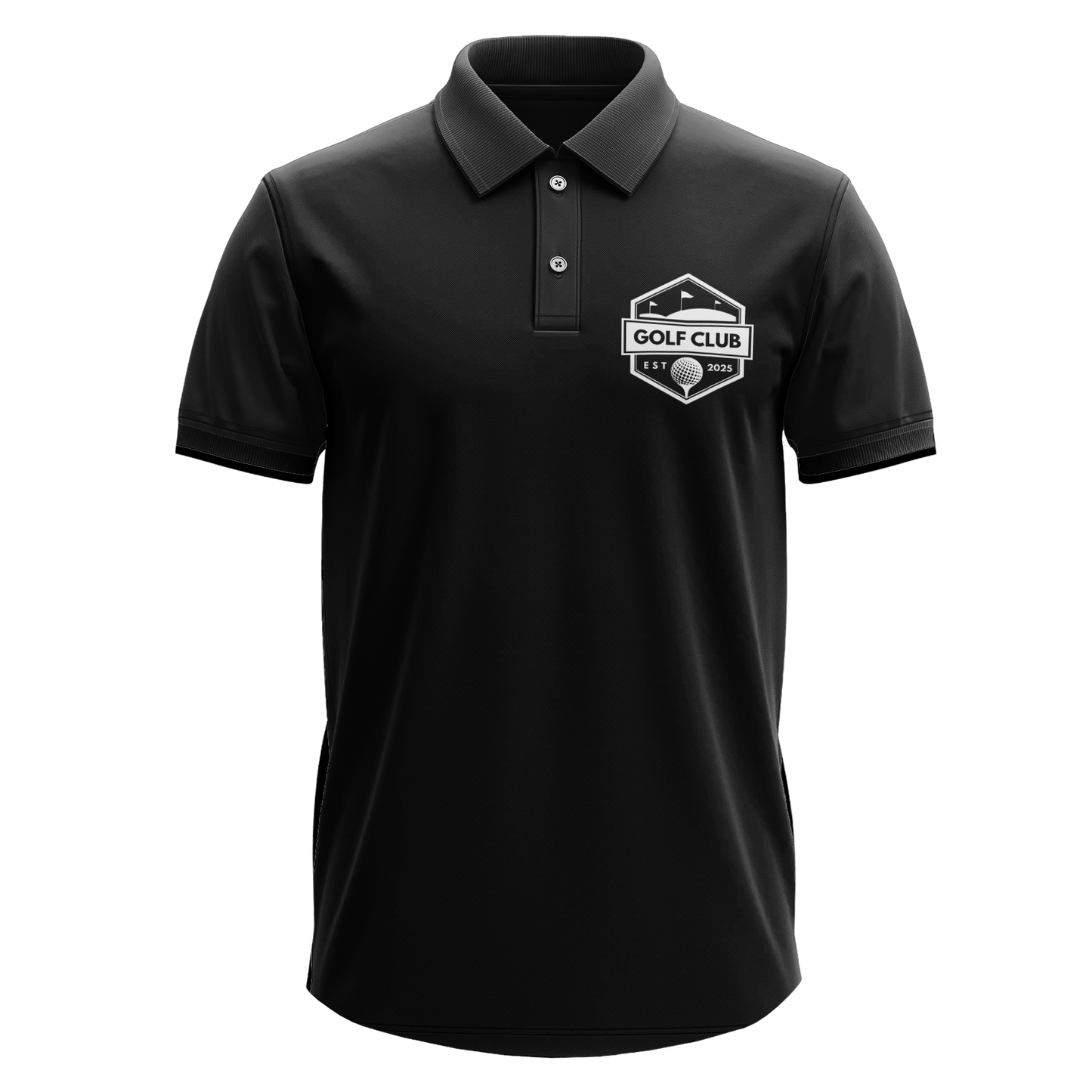 Drifit Polo Shirt: Golf Club Est. 2025 Classic Shield pocket