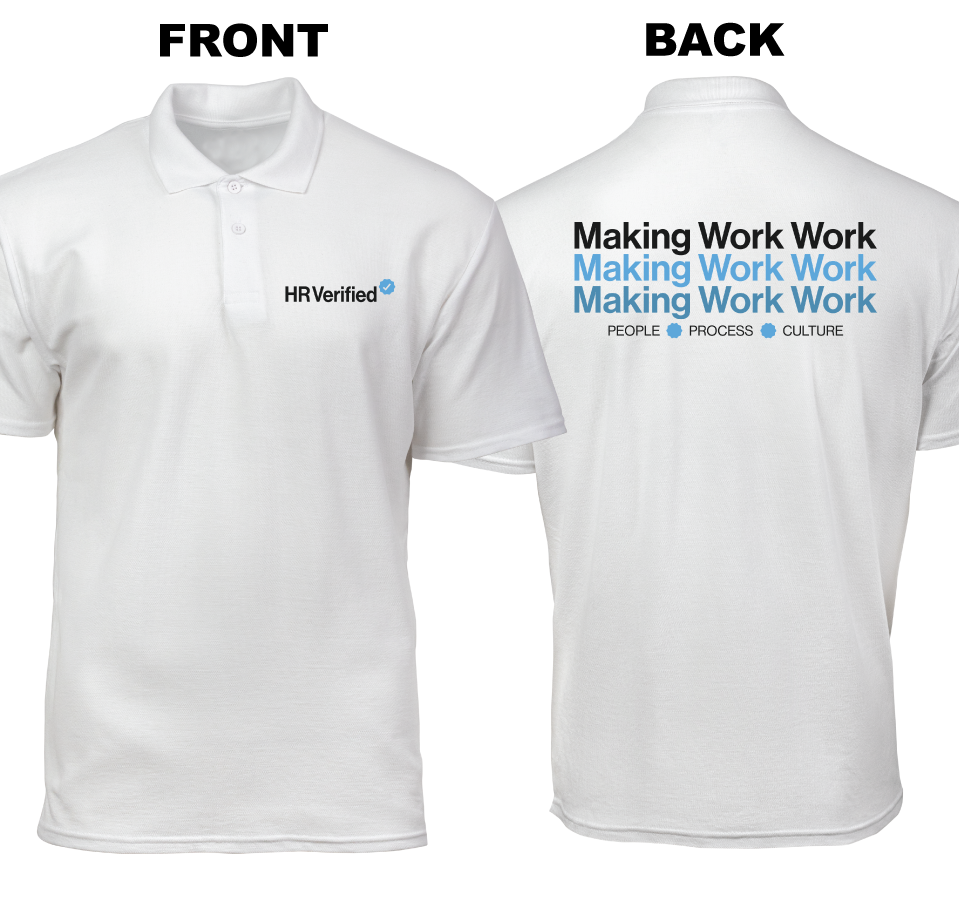 Cotton Polo Shirt: HR Verfied (Front and Back)