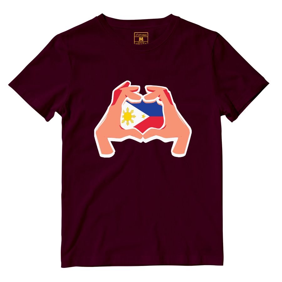 Cotton Shirt: Hand Heart Pinoy