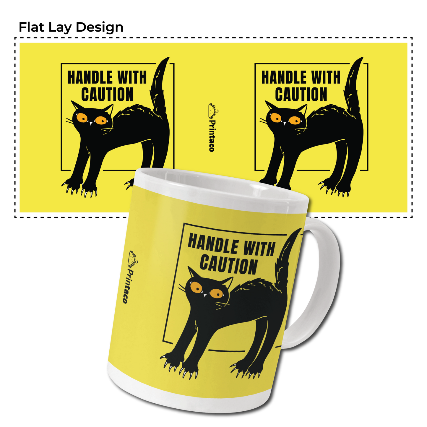 11oz Ceramic Mug: Handle With Caution