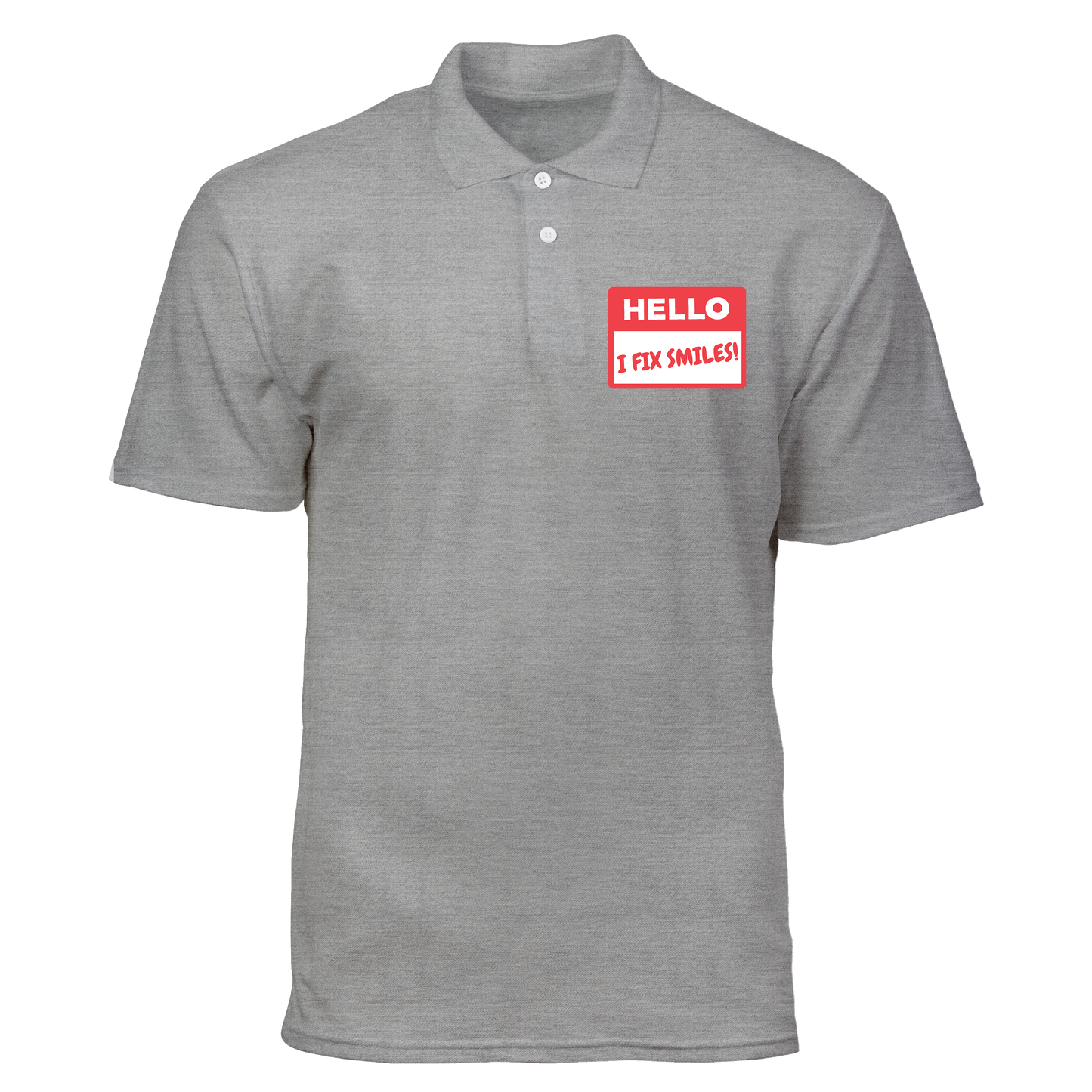 Cotton Polo Shirt: Hello I Fix Smiles Pocket
