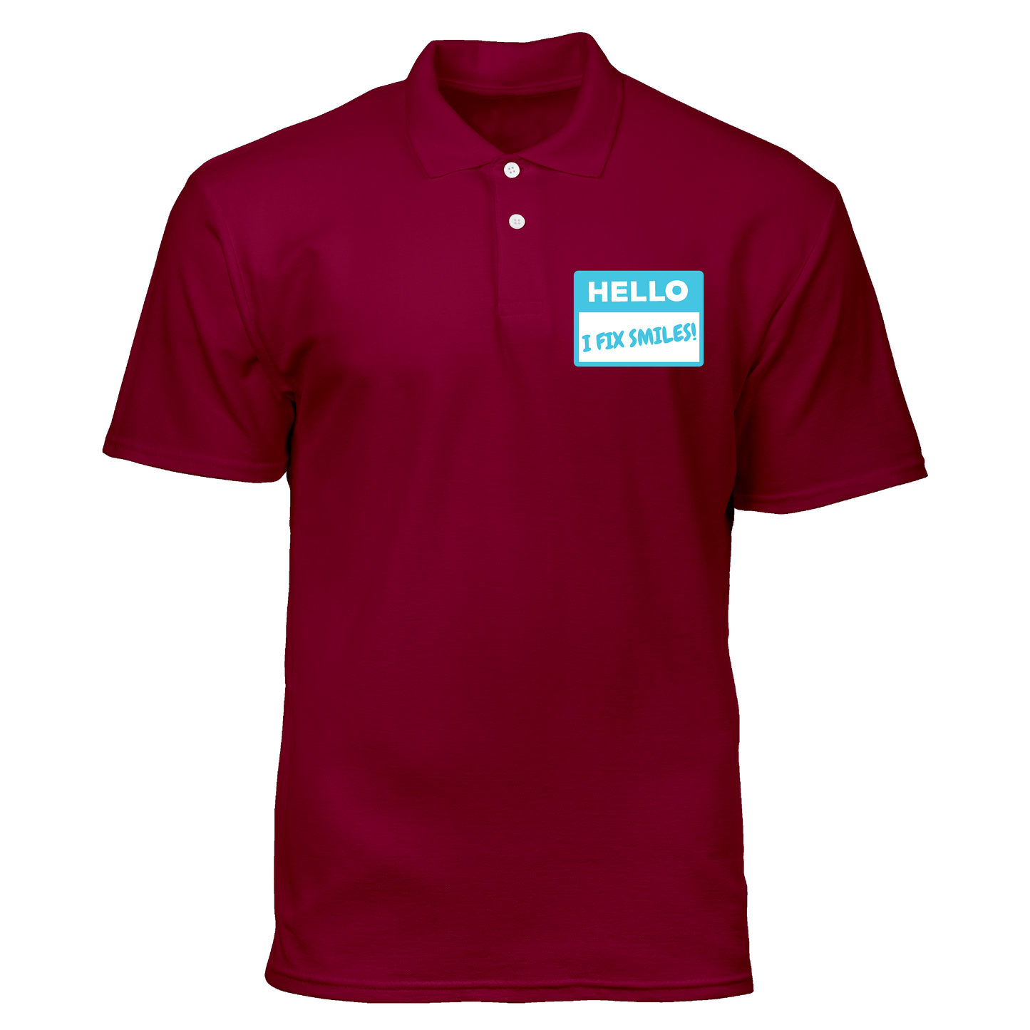Cotton Polo Shirt: Hello I Fix Smiles Pocket