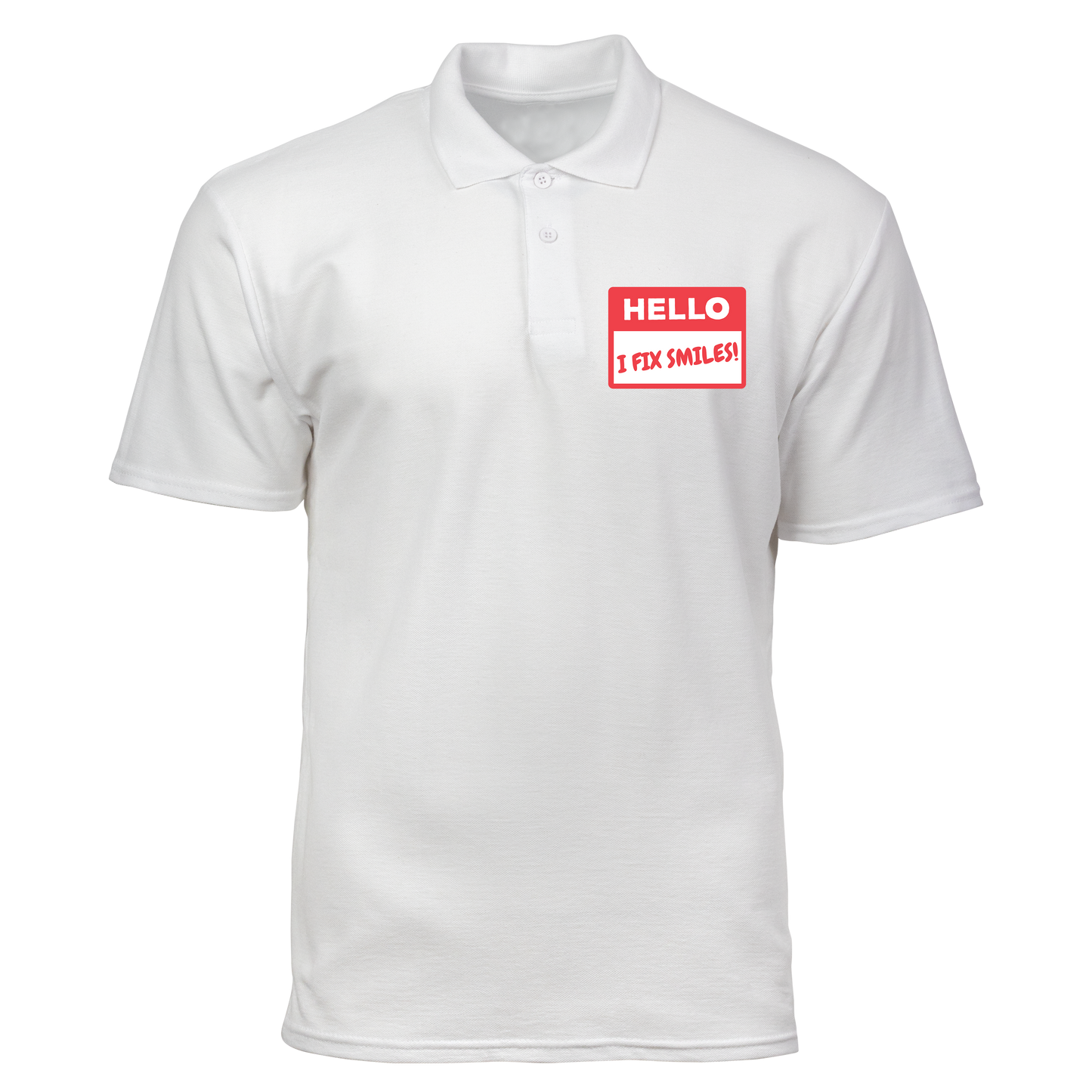 Cotton Polo Shirt: Hello I Fix Smiles Pocket