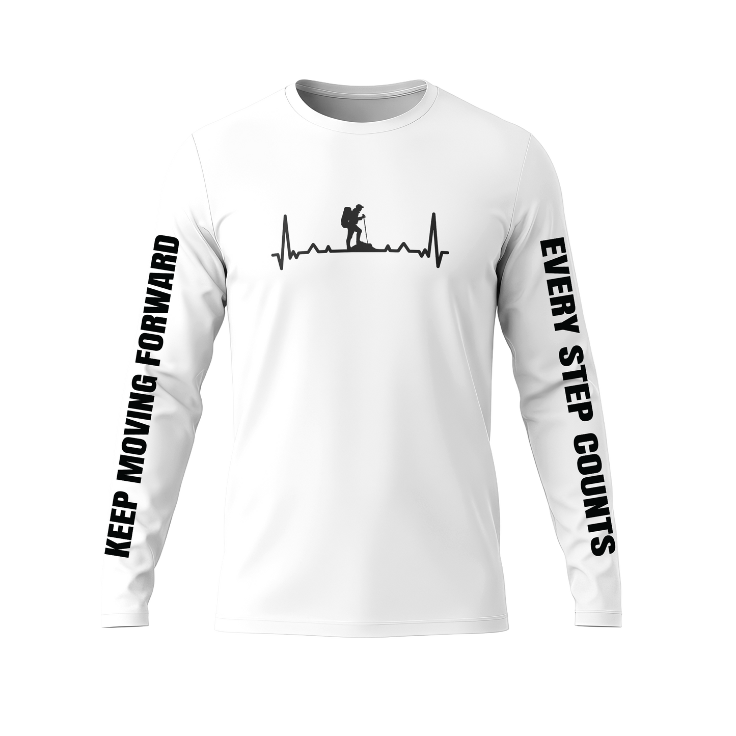 Long Sleeve Drifit Shirt: Hiking Heartbeat
