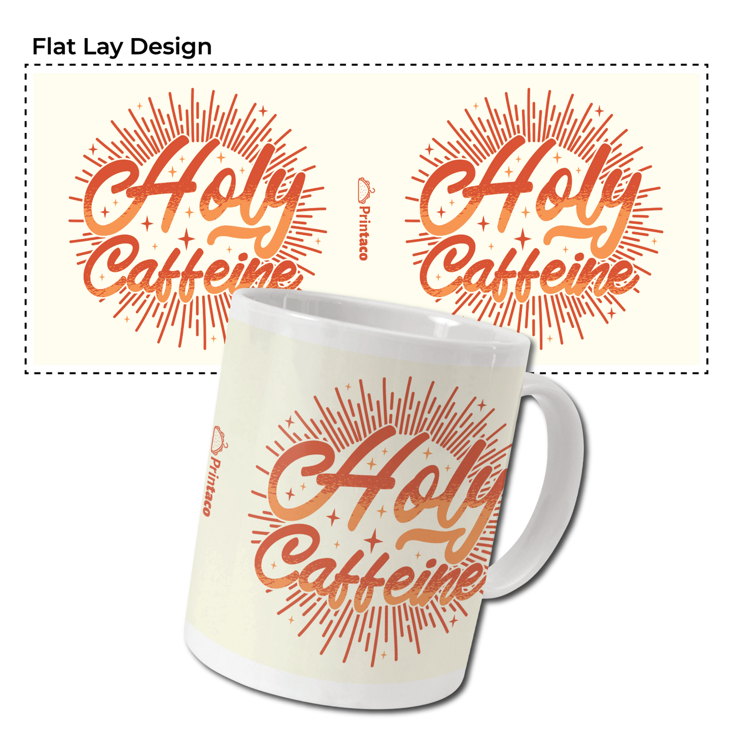 11oz Ceramic Mug: Holy Caffeine