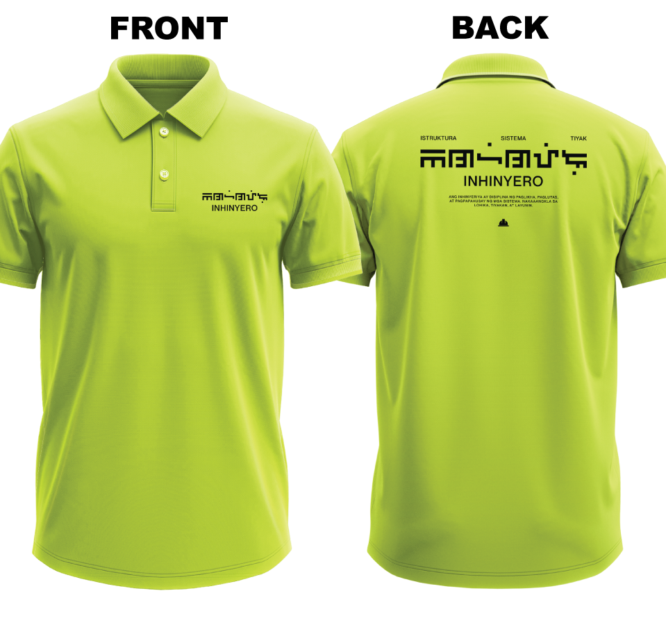 Drifit Polo Shirt: Inhinyero Geometric (Front & Back)