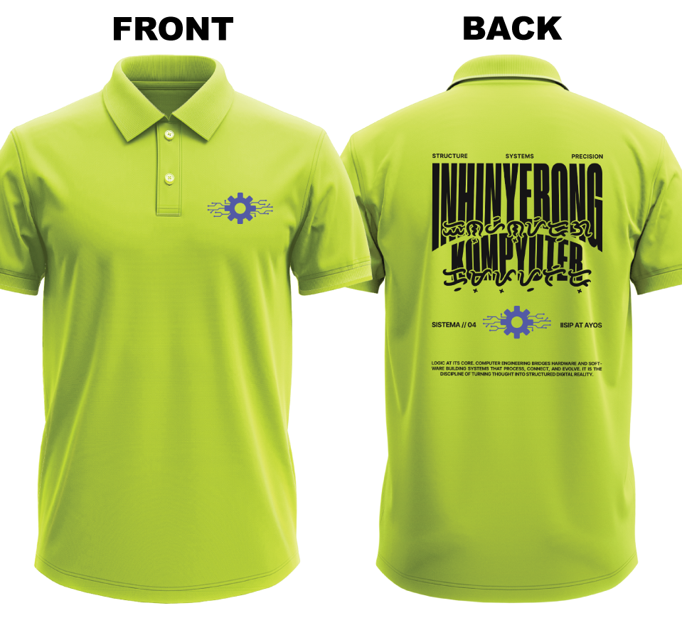 Drifit Polo Shirt: Inhinyerong Kompyuter (Front & Back)