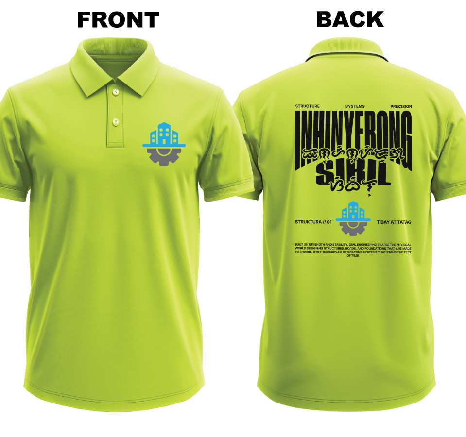Drifit Polo Shirt: Inhinyetong Sibil (Front & Back)