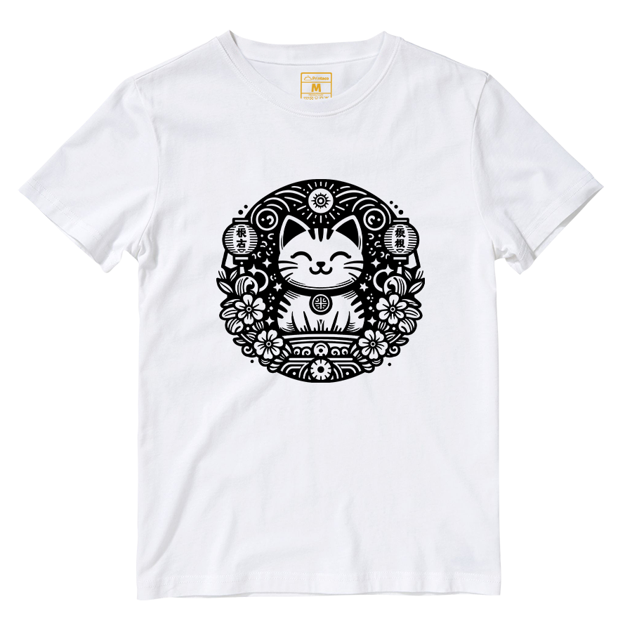 Cotton Shirt: Japanese Cat