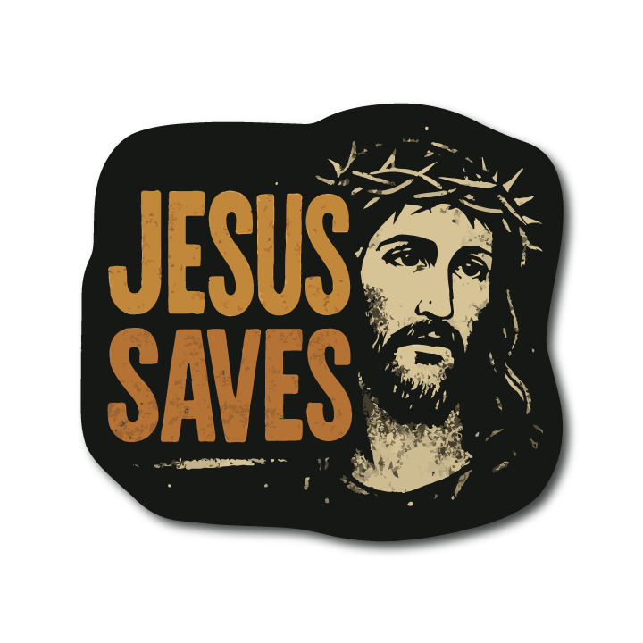 Acrylic Vehicle Badge: Jesus Saves