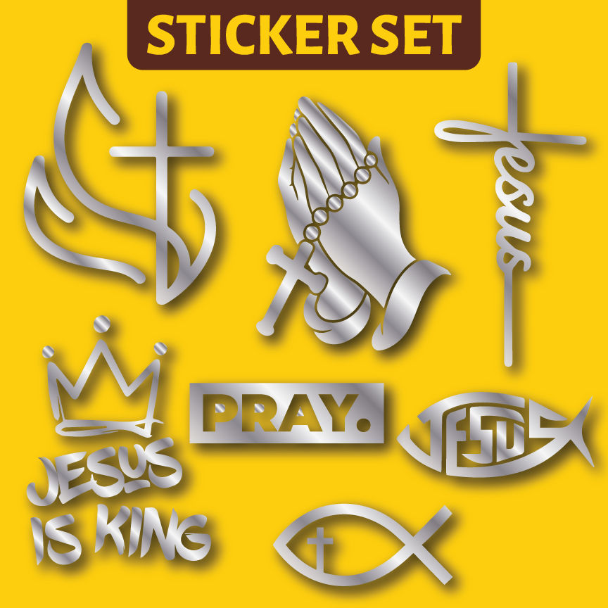 Vehicle Sticker: Jesus Set