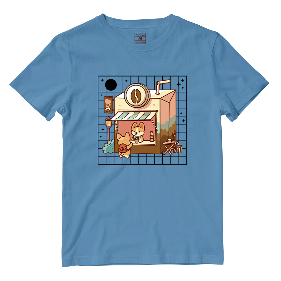 Cotton Shirt: Kawaii Coffee Shop