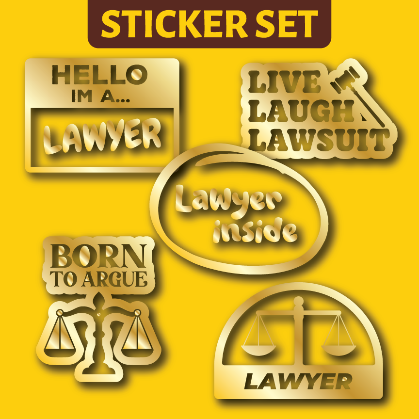 Vehicle Sticker: Lawyer Set