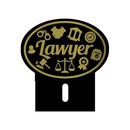 Acrylic Car Emblem: Lawyer Ver. 2