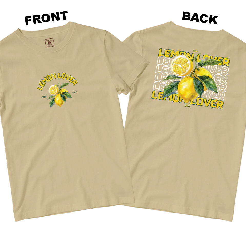 Cotton Shirt: Lemon Lover (Front and Back)