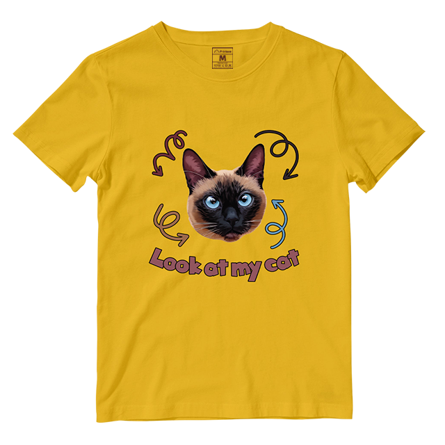 Cotton Shirt: Look At My Cat (Custom)