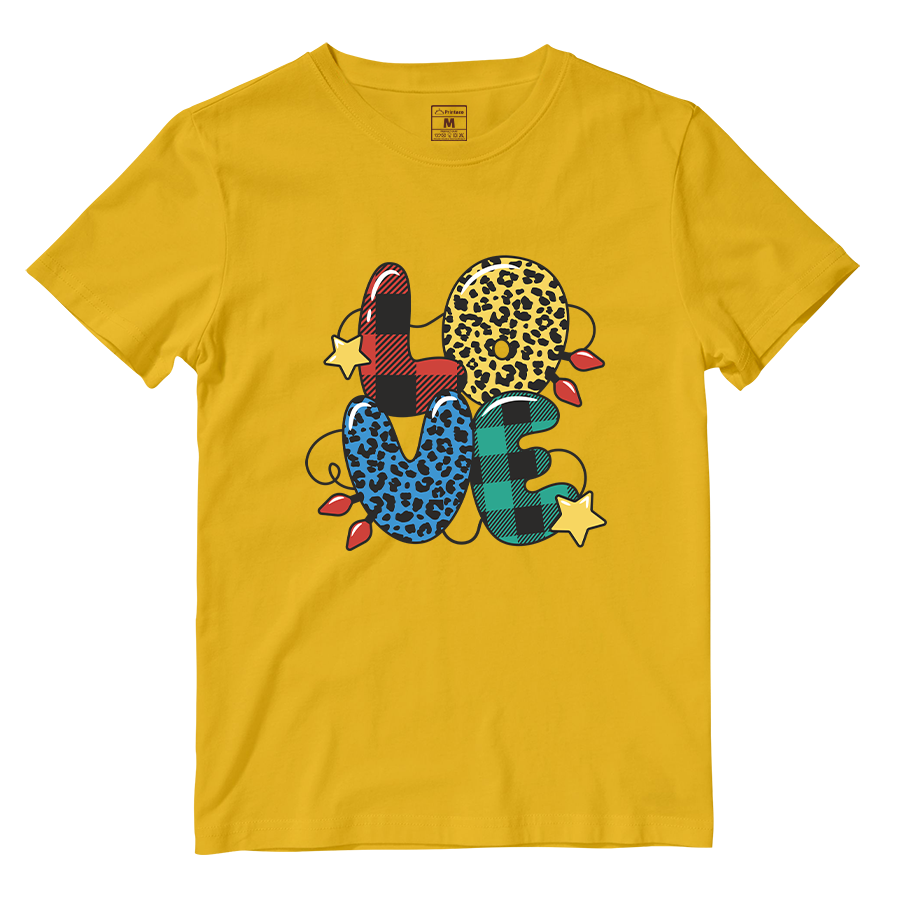 Cotton Shirt: Love Christmas Pattern