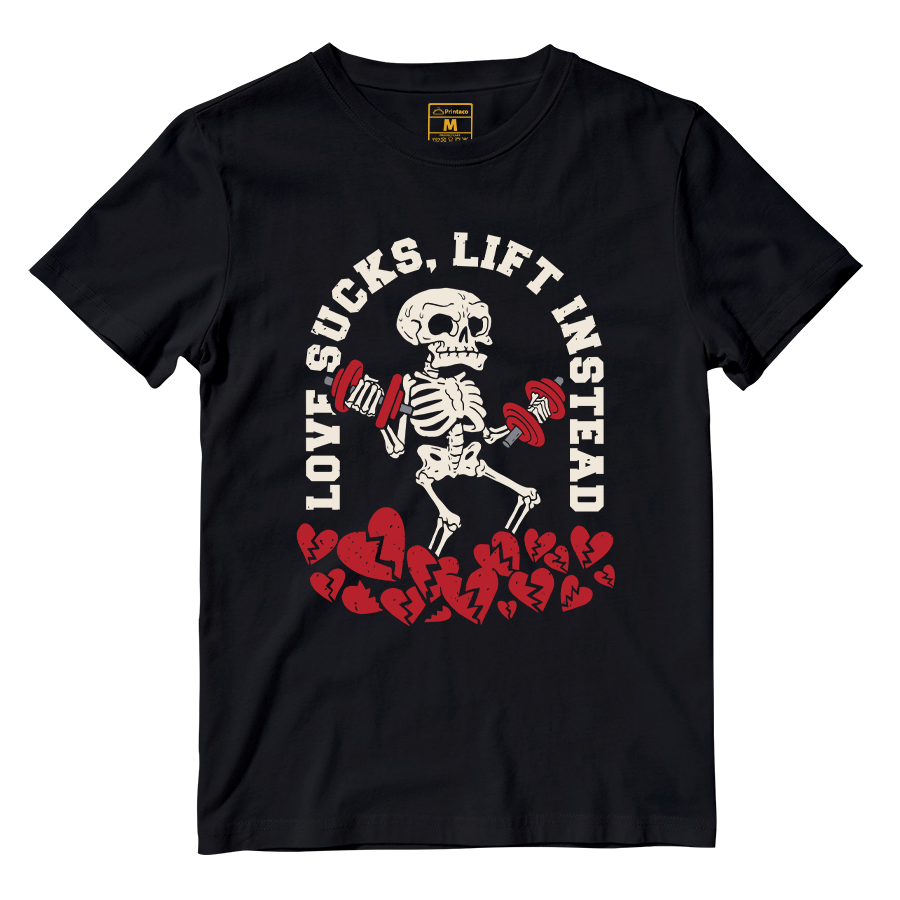 Cotton Shirt: Love Sucks Gym