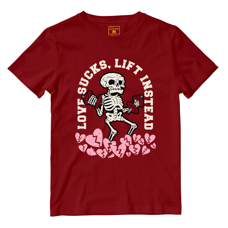 Cotton Shirt: Love Sucks Gym