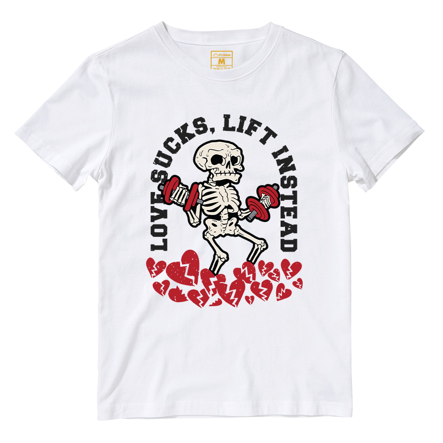 Cotton Shirt: Love Sucks Gym