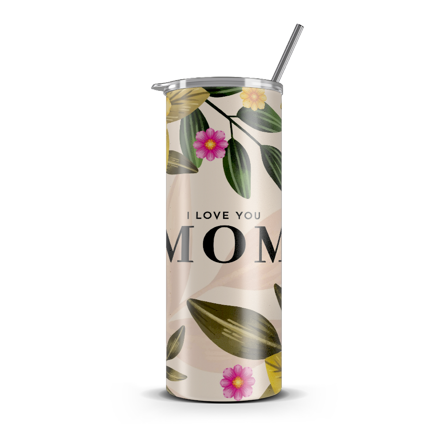 20oz. Slim Tumbler: Love Mom