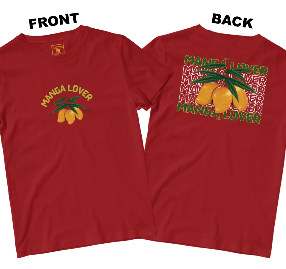 Cotton Shirt: MANGA LOVER (Front and Back)