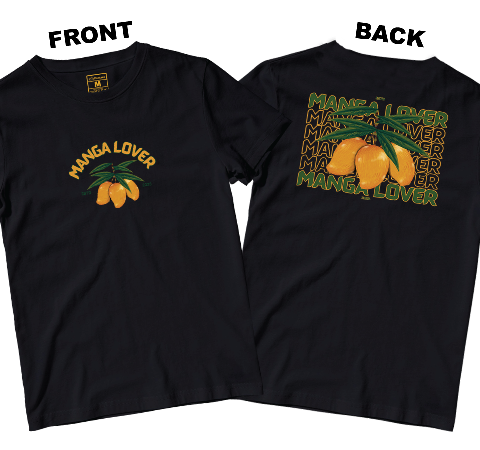 Cotton Shirt: MANGA LOVER (Front and Back)