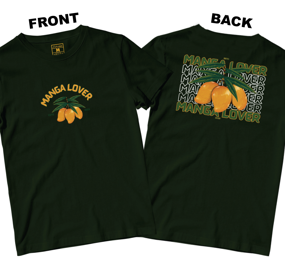 Cotton Shirt: MANGA LOVER (Front and Back)