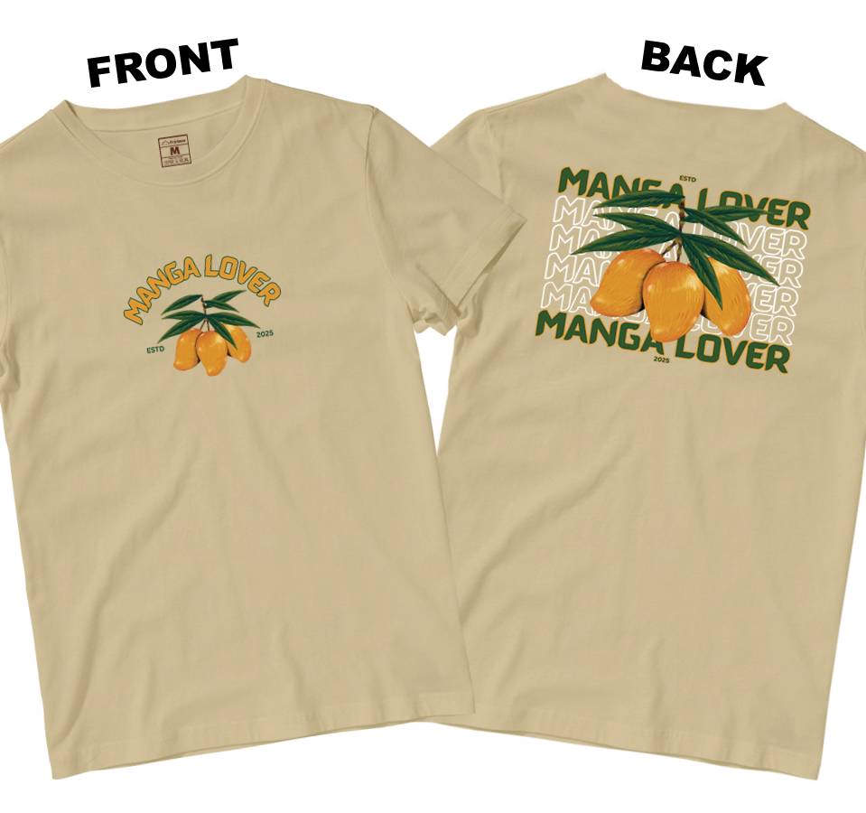 Cotton Shirt: MANGA LOVER (Front and Back)