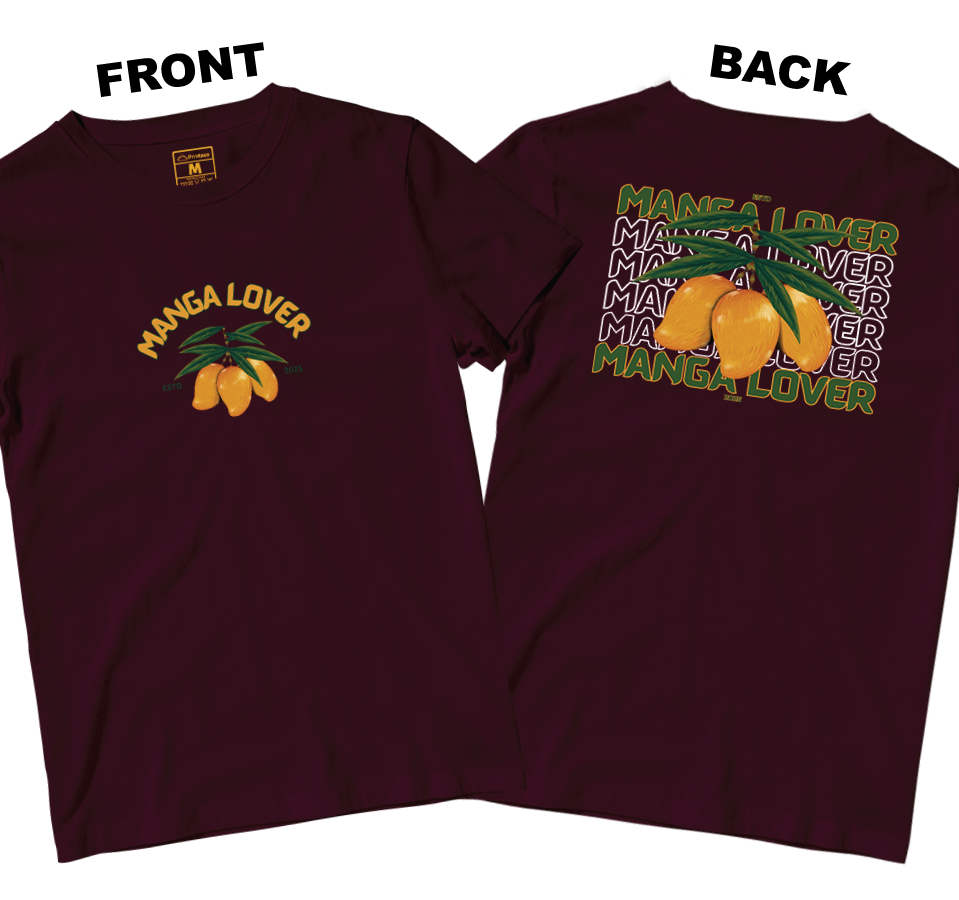 Cotton Shirt: MANGA LOVER (Front and Back)