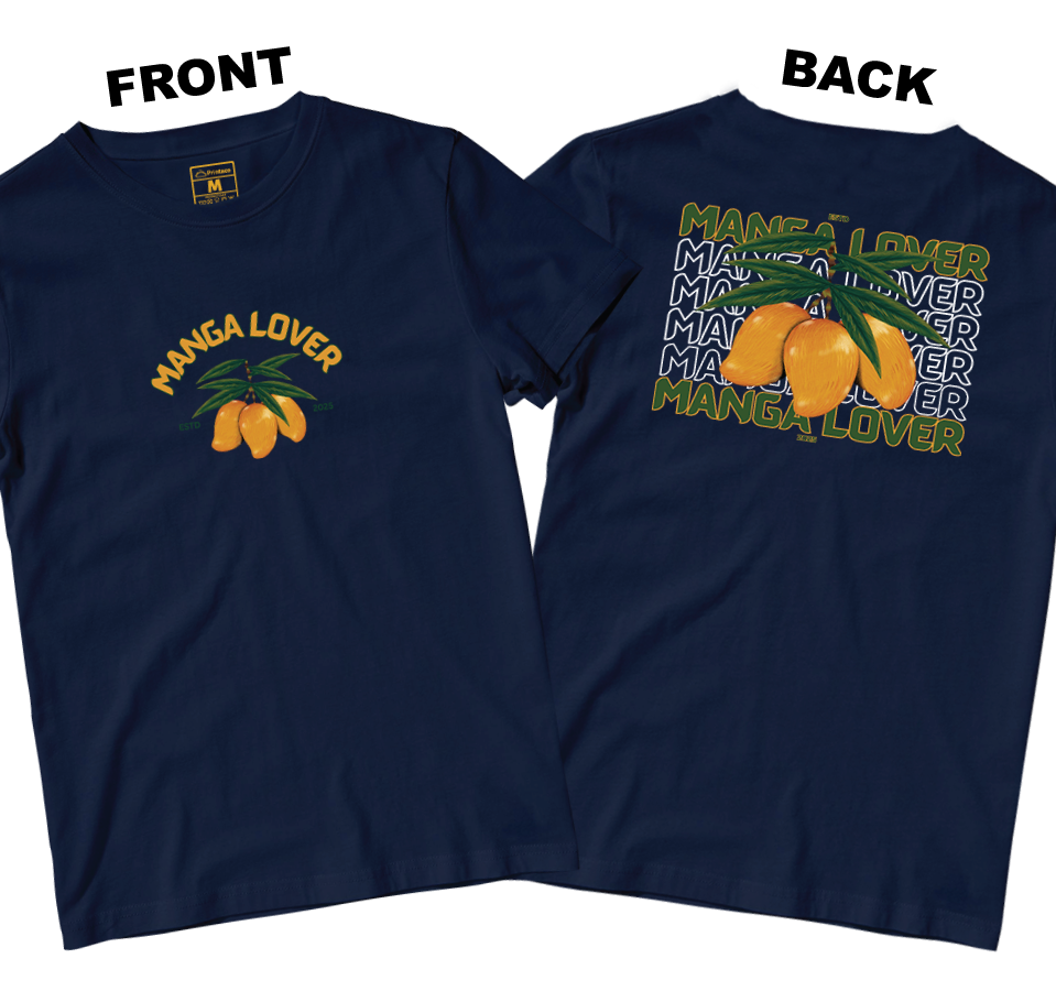 Cotton Shirt: MANGA LOVER (Front and Back)