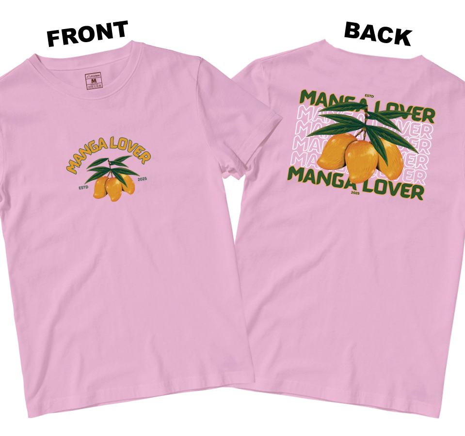 Cotton Shirt: MANGA LOVER (Front and Back)