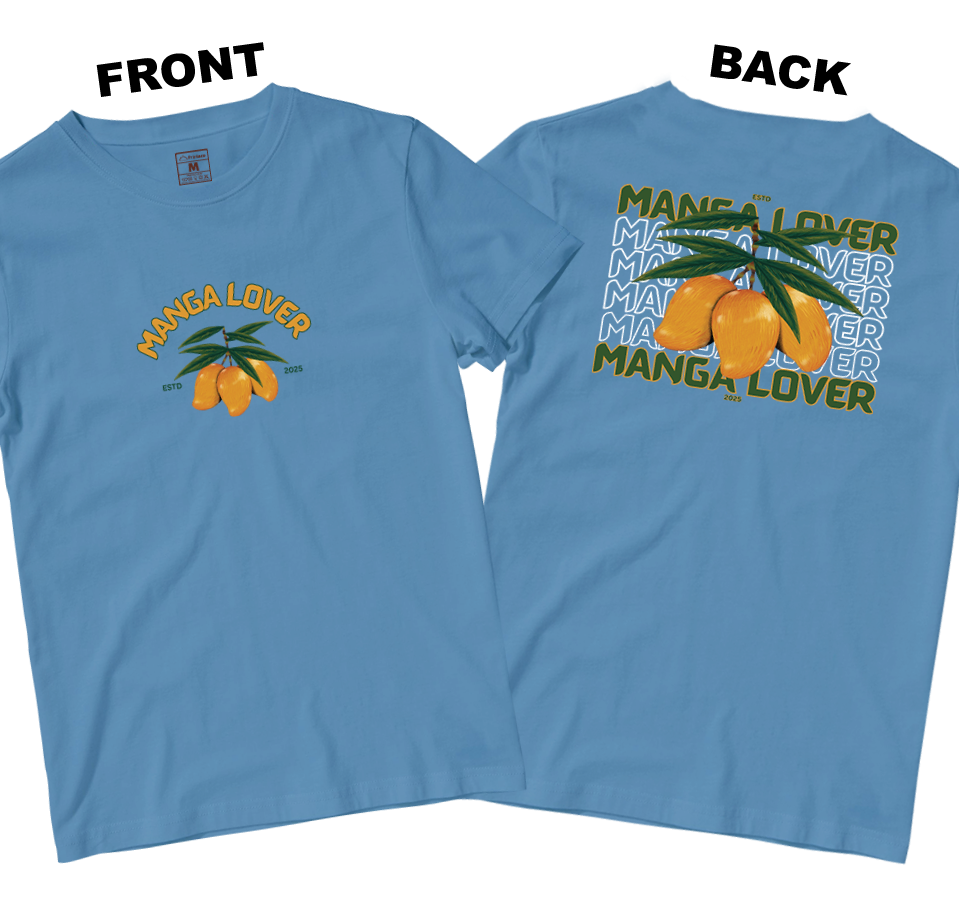Cotton Shirt: MANGA LOVER (Front and Back)