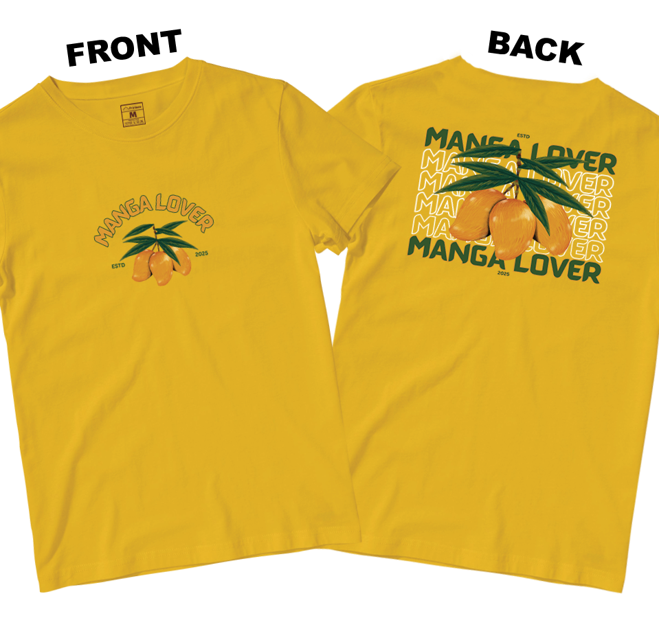 Cotton Shirt: MANGA LOVER (Front and Back)