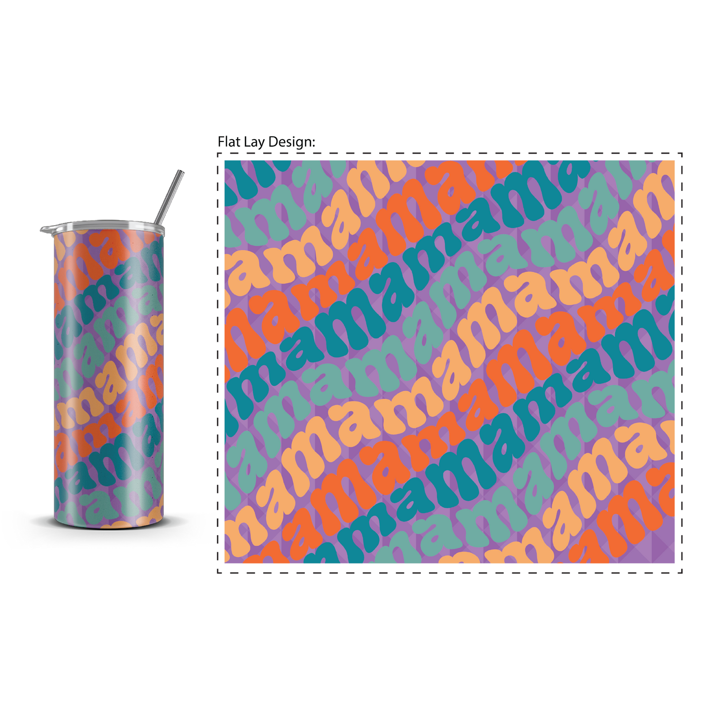 20oz. Slim Tumbler: Mama Wave