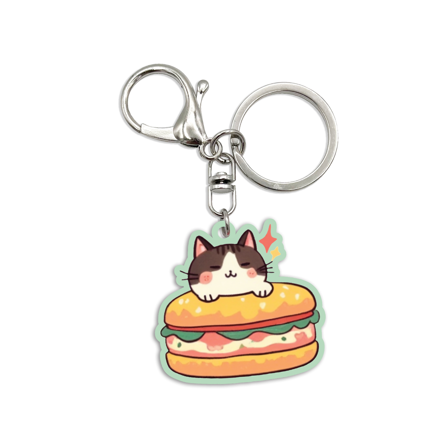 Acrylic Bag Charm: Meow Burger