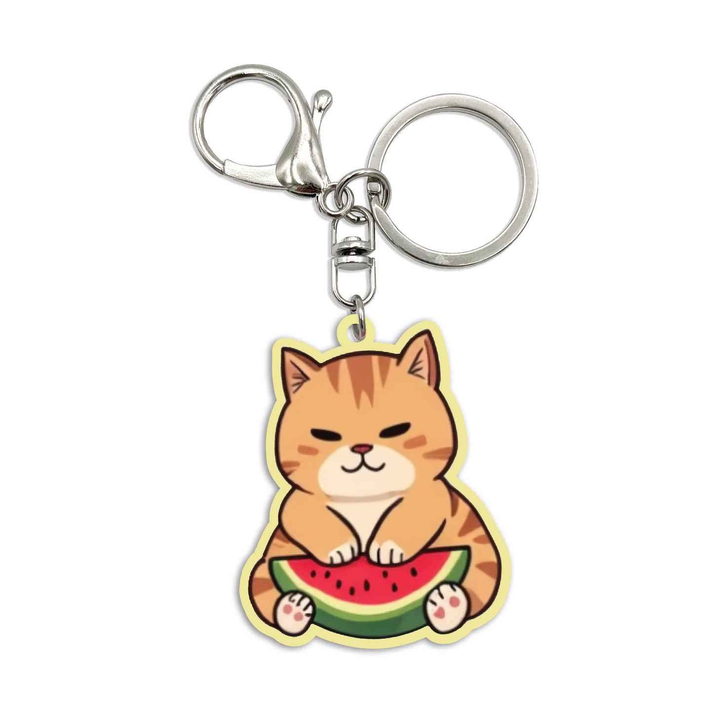 Acrylic Bag Charm: Meowatermelon