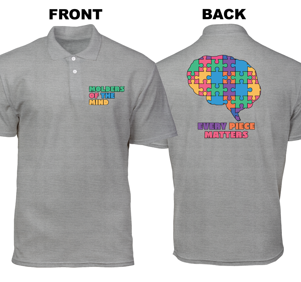 Cotton Polo Shirt: Molders of The Mind (Front and Back)